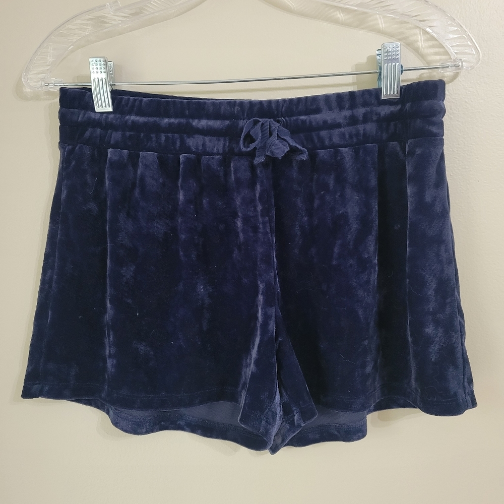 Aerie Velvet Sleep Lounge Shorts Size XS Blue